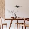 factory direct hushee small sunrise metal wall art mid century boho decor sunshine minimalist design modern sunset interior art sun design wall art for room living room kitchen bedroom, 16.93 x 7.09''(black) volume discount