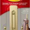 competitive pricing command large satin brass double hook, 1 hooks and 1 command strip, damage free hanging wall hooks with adhesive strips, coat hooks for hanging christmas decorations, holds up to 4 lb one-stop wholesale