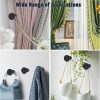 bulk purchase curtain tiebacks 2 pack curtain holdbacks zinc alloy curtain tiebacks wall mounted with screws, decorative curtain holders for drapes stylish black curtain tieback hooks for home office factory discount