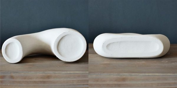 oem/odm services carrot's den donut vase, set of 2 - minimalist nordic, white ceramic hollow donut vase decor | table centerpiece, olive plant, wedding, living room, bookshelf, office, modern home, entryway, console affordable bulk deals