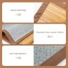 manufacturer direct costway bamboo area rug, 5'x8' natural bamboo floor mat with anti-slip backing, indoor roll-up runner rug, 96"x60" anti-skid large floor carpet for bedroom living room entryway indoor trade price