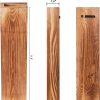 bulk purchase 3 pack wall planters for indoor plants, wood wall decor for bathroom, bedroom living room, modern farmhouse wooden pocket wall vases for dried flowers and faux greenery plants (brown) trade price