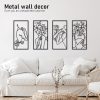 factory direct bakovity black metal wall decor, abstract woman wall art, minimalist line wall decor, modern aesthetic metal wall art for bedroom bathroom living room (4 pcs, 17 x 9 in) volume discount