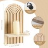 bulk purchase tatuo 2 pieces boho wooden rainbow wall shelves bohemian hanging shelf wall mount book shelf for living room bathroom bedroom classroom office nursery wall decor (classic) trade price