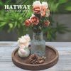 wholesale direct wooden decorative tray candle holder round wood tray home decor,centerpieces plates for table centerpieces for coffeetable,christmas decor bulk purchase at factory prices
