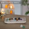 wholesale direct hanobe decorative wood dough bowl: long wooden centerpiece table decorations natural candle holder tray decor rustic unfinished trough centerpieces for dining room kitchen, white bulk purchase at factory prices