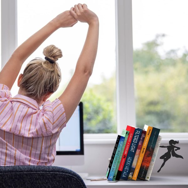 supplier direct artori design book ends to hold books heavy duty - hidden metal bookends for shelves desk or countertop - bookend book holder for home decorative - gift for book end lovers and home décor (supergal) wholesale prices