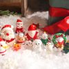 dropship from factory domestar 30pcs miniature christmas ornaments, mini resin christmas figurines miniature snowman figurines fairy garden for crafts advent calendar christmas ball fillers mass production supply
