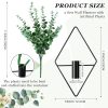 factory direct jexine 2 pcs hanging planters with artificial plants metal hanging vase indoor plants holder modern geometric boho wall decor for living room home office(black, eucalyptus) volume discount
