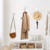 competitive pricing weysat wood farmhouse coat hooks, 3 pcs distressed vintage wall hooks with screws, white decorative hooks for key towel (chi-weysat-408) one-stop wholesale