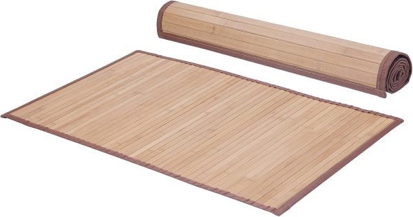 manufacturer direct small bamboo area rug 31.5''x20'', non slip bamboo runners rug for hallways entryway, small bamboo floor mat easy to mainten, floor protector mat neutral area rug trade price