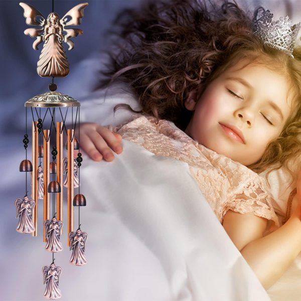 producer to buyer junqiu angel wind chimes, angel gifts for women mom, angel decor for outdoor room garden yard patio, religious wind chimes discounted pricing