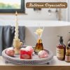 wholesale direct handmade wooden decorative tray, small beaded coffee table tray decor, grey round decorative tray for coffee table, dining room table entryway and living room table bulk purchase at factory prices