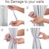 bulk purchase uxcell 4pcs curtain tiebacks, 58cm/23 braided drapery holdback holder decorative rope tie back, purple/silver factory discount
