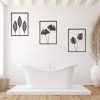 factory direct phirown metal wall art, black wall decor with light strips 3 pcs modern room decor rustic farmhouse wall decor, home decor wall for living room bedroom (vertical) volume discount