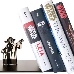 supplier direct master yoda force metal bookend, double-sided printing yoda pattern, creative gift for star war lovers wholesale prices
