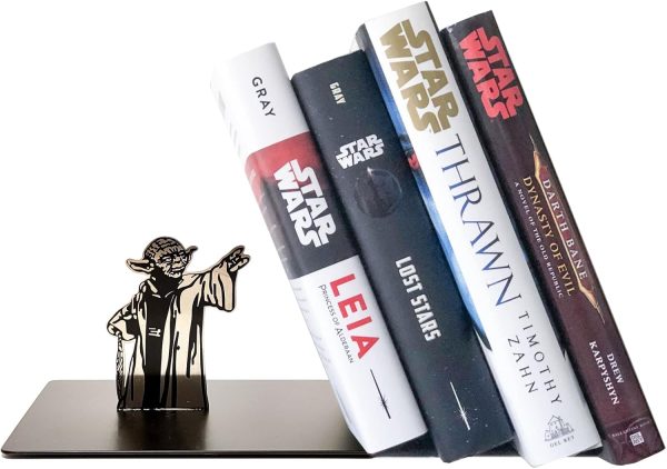 supplier direct master yoda force metal bookend, double-sided printing yoda pattern, creative gift for star war lovers wholesale prices