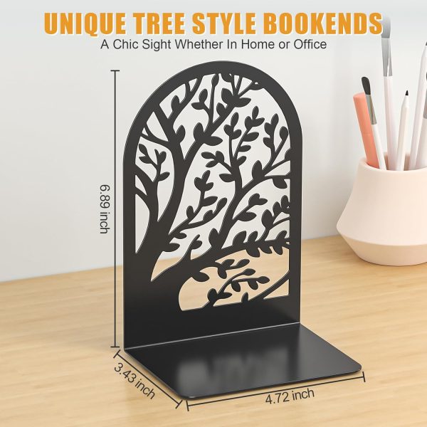supplier direct vfine bookends for shelves decorative 1 pair, tree metal bookends, book holder for shelf, unique black book stoppers for shelves, home decorative book ends wholesale prices