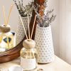 oem/odm services ceramic vase for decor, 6 inch+7.1 inch white flower vase for lego flowers, tulip and pampas grass, embossed farmhouse vases for centerpieces,home living room dining table office decor, arctic white affordable bulk deals