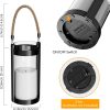 custom wholesale vintage lantern glass retro lantern led flickering flameless candle battery powered camping lamp hemp rope hanging lanterns non-solar light 2 pack oem/odm services
