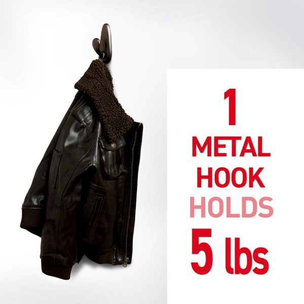 competitive pricing command 5 lb large brushed nickel metal hooks, 2 hooks and 4 command strips, damage free coat hooks with adhesive strips, forever classic hooks for christmas decorations one-stop wholesale