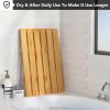 manufacturer direct domax bamboo bath mat for bathroom - shower mat non slip waterproof wooden shower floor mat for doorway sauna spa yard patio pool outdoor use (natural, 21.26 x 14.17 x 1.3 inch) trade price