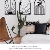 factory direct sokurdeg boho black metal wall decor black minimalist wall art large bohemian line metal wall art black boho wall art for bedroom bathroom living room (3 pack, 12 x 17 in) volume discount