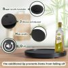 wholesale direct turntable vanity tray 10 inch for perfume candle, bamboo kitchen sink countertop organizer keep glass, sponge and soap bathroom coffee table decorative black (vflz) bulk purchase at factory prices