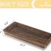wholesale direct romadedi wooden decorative tray candle holder - wood long narrow tray home decor small rustic centerpieces trays for coffee table dining room kitchen bulk purchase at factory prices