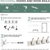 competitive pricing liberty 129854 wall mounted coat rack with 3 decorative hooks, 10-inch, satin nickel and white one-stop wholesale