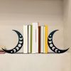 supplier direct moon metal bookends moon phase decor moon book ends for shelves bookshelf decorative objects home office desk bookshelf decor nice gifts for moon phase lovers wholesale prices