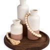 wholesale direct yangbaga 11.8in wooden decorative serving tray coffee table tray rustic round,easter tray ottoman centerpiece candle holder trays ，farmhouse tray for kitchen countertop& home decor &coffee table bulk purchase at factory prices