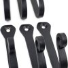 competitive pricing decorative wall hooks (6 pack) - black - cast iron - multi-purpose rustic décor - hanging metal hook set - home & office - for towels, coats, plants, pots & pans, mugs, hats, & more - claimed corner one-stop wholesale