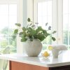 oem/odm services white ceramic vase flower vase, big textured round vase for centerpieces, kitchen, living room, bedroom decor gifts (8" x 8.5" x 8.5") affordable bulk deals
