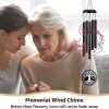 producer to buyer sympathy wind chimes for loss of loved one, memorial windchimes for lost father mother, remembrance bereavement gift with card, in memory of dad mom metal funeral decor for garden outdoor (39“ black) discounted pricing