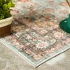 global sourcing washable oriental area rug - 2x3 rugs for living room soft carpet for bedroom waterproof floral distressed indoor stain resistant non-shedding floor carpets (green, 2x3) oem/odm services