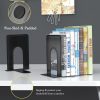 supplier direct optomni bookends, book end supports heavy duty metal bookend support, book ends supports for shelves decor home office school (2 pairs/4 pieces, black) wholesale prices
