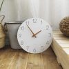 bulk purchase mooas flatwood wall clock,12" wood wall clock non-ticking sweep movement decorative wall clock battery operated wall clock for home living room kitchen bedroom office school (wood) trade price