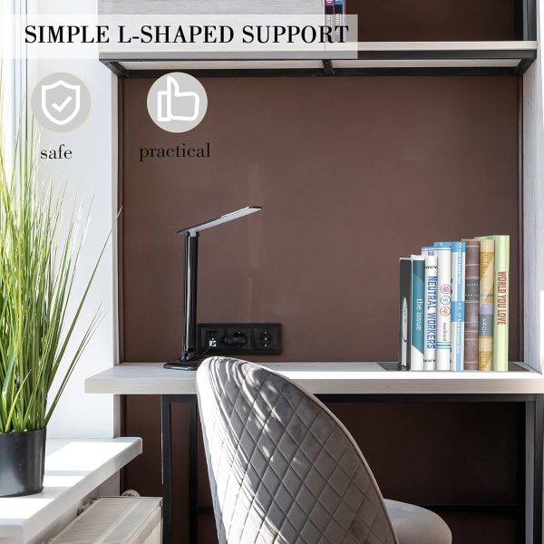 supplier direct optomni bookends, book end supports heavy duty metal bookend support, book ends supports for shelves decor home office school (2 pairs/4 pieces, black) wholesale prices