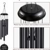 producer to buyer sympathy wind chimes for loss of loved one, memorial windchimes for lost father mother, remembrance bereavement gift with card, in memory of dad mom metal funeral decor for garden outdoor (39“ black) discounted pricing