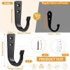 competitive pricing wodegift 5pcs large size wall hooks, heavy duty wall hooks for hanging, coat hooks for hanging, large size wall hooks, for hanging heavy duty pans, backpacks, coats and garage items (black hooks) one-stop wholesale