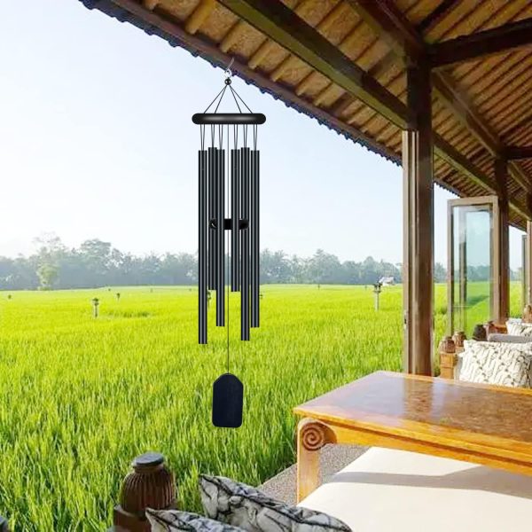 producer to buyer garden wind chimes with 6 aluminum alloy tubes and hook,memorial wind chimes for home decor garden patio outdoor discounted pricing