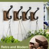 competitive pricing wall hooks for hanging towel - black rustic wood coat hook,4 pack hooks wall mounted for towel, coat, cloth, purse, hat, key, decorative bathroom shower kitchen one-stop wholesale