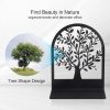 supplier direct umikk book ends, metal bookend, tree of life bookend for shelves, home decorative bookends for heavy books, black non-skid book stopper, 7 x 5.5 x 3.5 inch (1 pair) wholesale prices