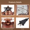 custom wholesale noxarte rustic lantern table lamp plug-in old fashioned night light perfect for bedroom living room h15 inch x w7 inch oem/odm services