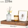 bulk purchase hoobro floating shelves, wall shelf set of 2, 15.7 inch hanging shelf with invisible brackets, for wall decor in bathroom, bedroom, toilet, kitchen, living room, office, rustic brown bf40bj01 trade price
