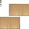 manufacturer direct mdesign natural bamboo rectangular spa bath mat rug with fabric trim - water resistant non-slip shower floor rugs for bathroom vanity, bathtub - echo collection - 2 pack - natural/tan trade price