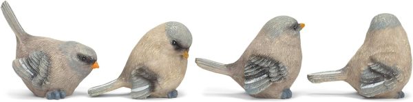 dropship from factory raz soft blue textured bird 2 x 2.5 resin decorative tabletop figurine set 4 mass production supply