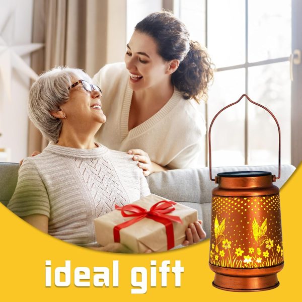 custom wholesale hummingbird solar lantern outdoor hanging, metal bird decor waterproof led decorative light for garden patio yard lawn backyard front porch, christmas thanksgiving birthday gifts for women mom grandma oem/odm services