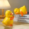 supplier direct charming hug ducks decorative bookends, resin book ends for shelves, cute book stoppers for home office desk decor, 8”, yellow wholesale prices